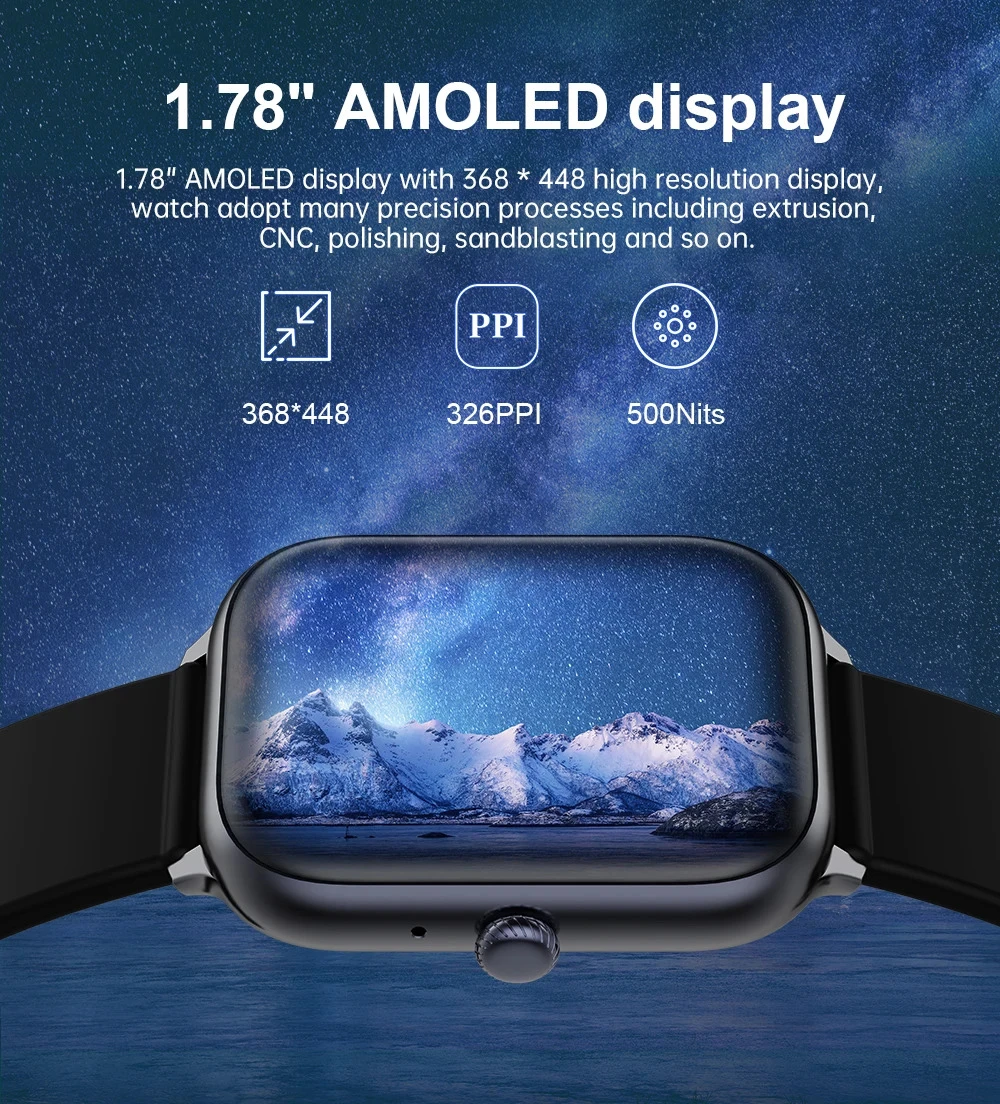 IMIKI ST1 Smart Watch  AMOLED Bluetooth Calling Smartwatch